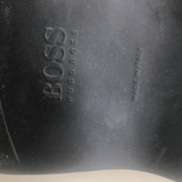 HUGO BOSS Men Black Leather Slides Slippers main image 9